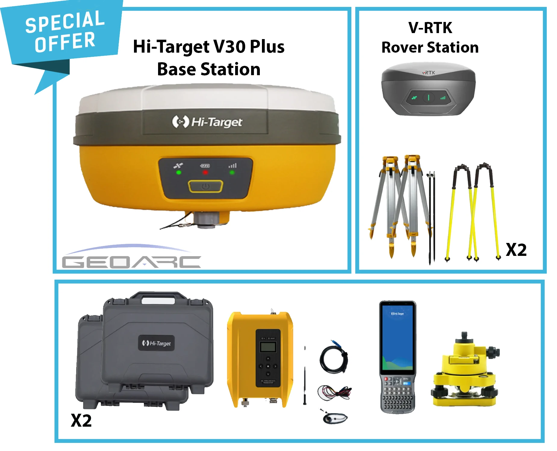 Hi-Target vRTK Rover + V30 Plus Base (Full Set)